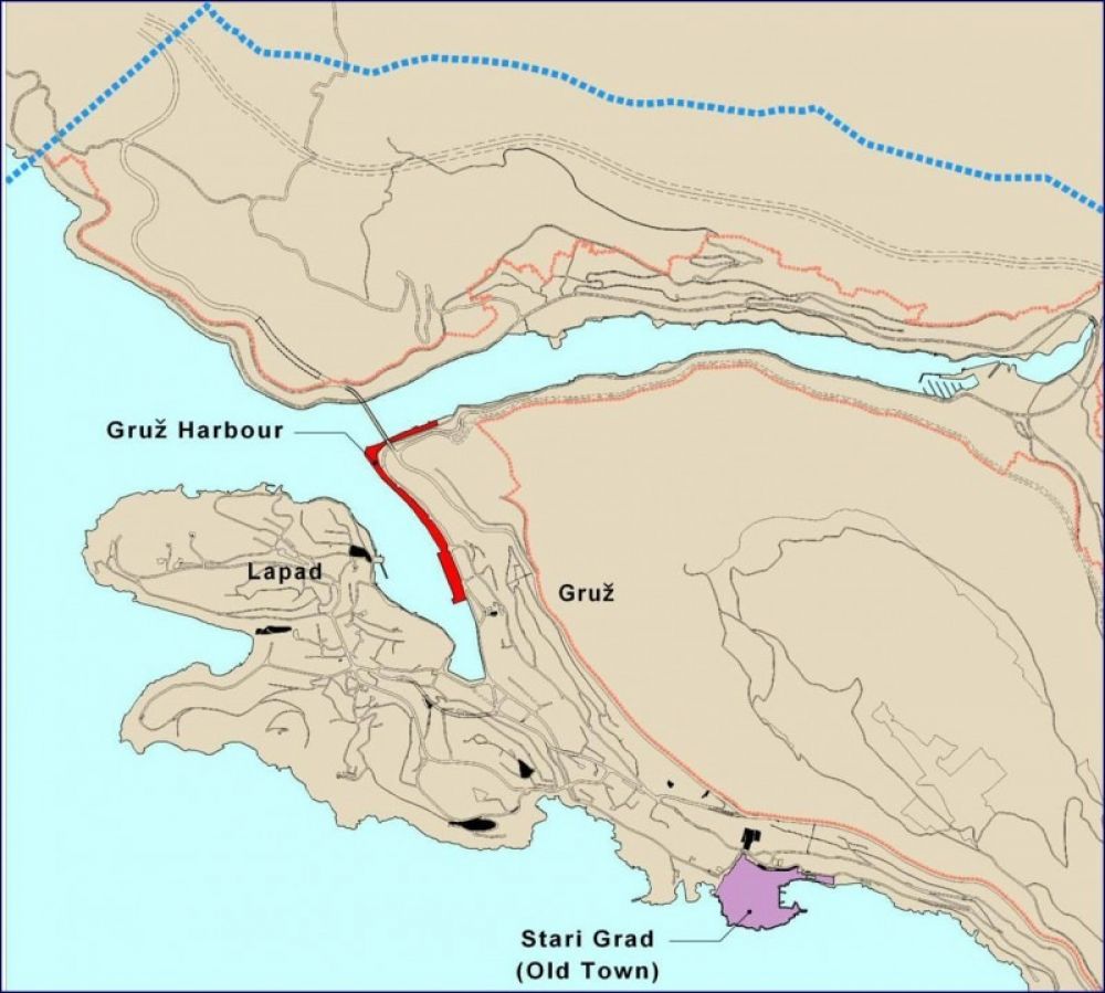 Karta udaljenosti - Luka Dubrovnik